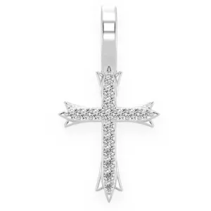0.10CTW Round Diamond Cross Pendant