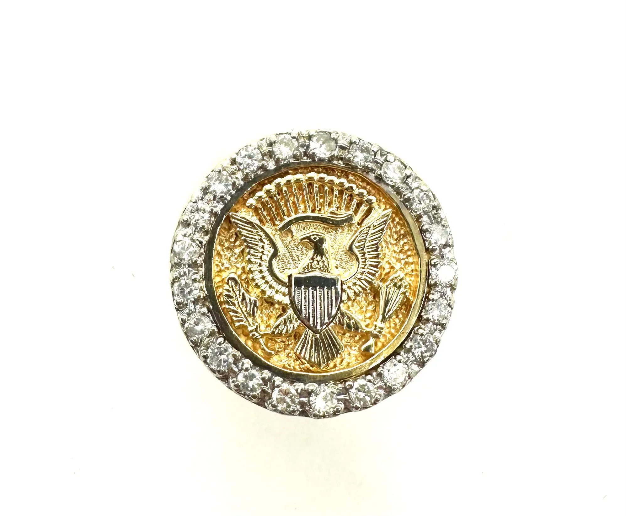 1.10 CTW Diamond Framed Eagle Ring