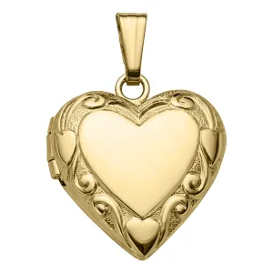 14k Heart Locket Necklace 18"