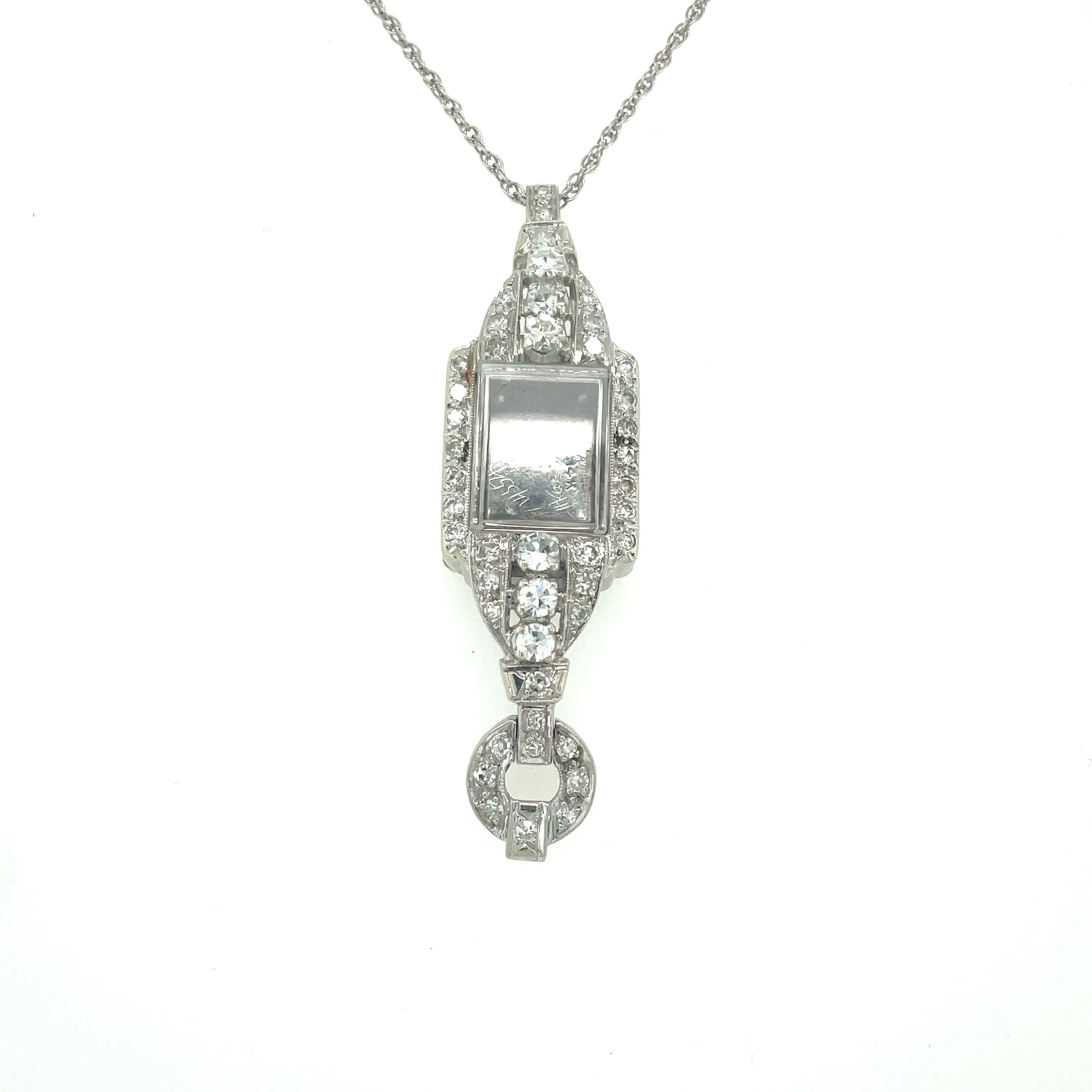 14k Watch Face Locket Pendant