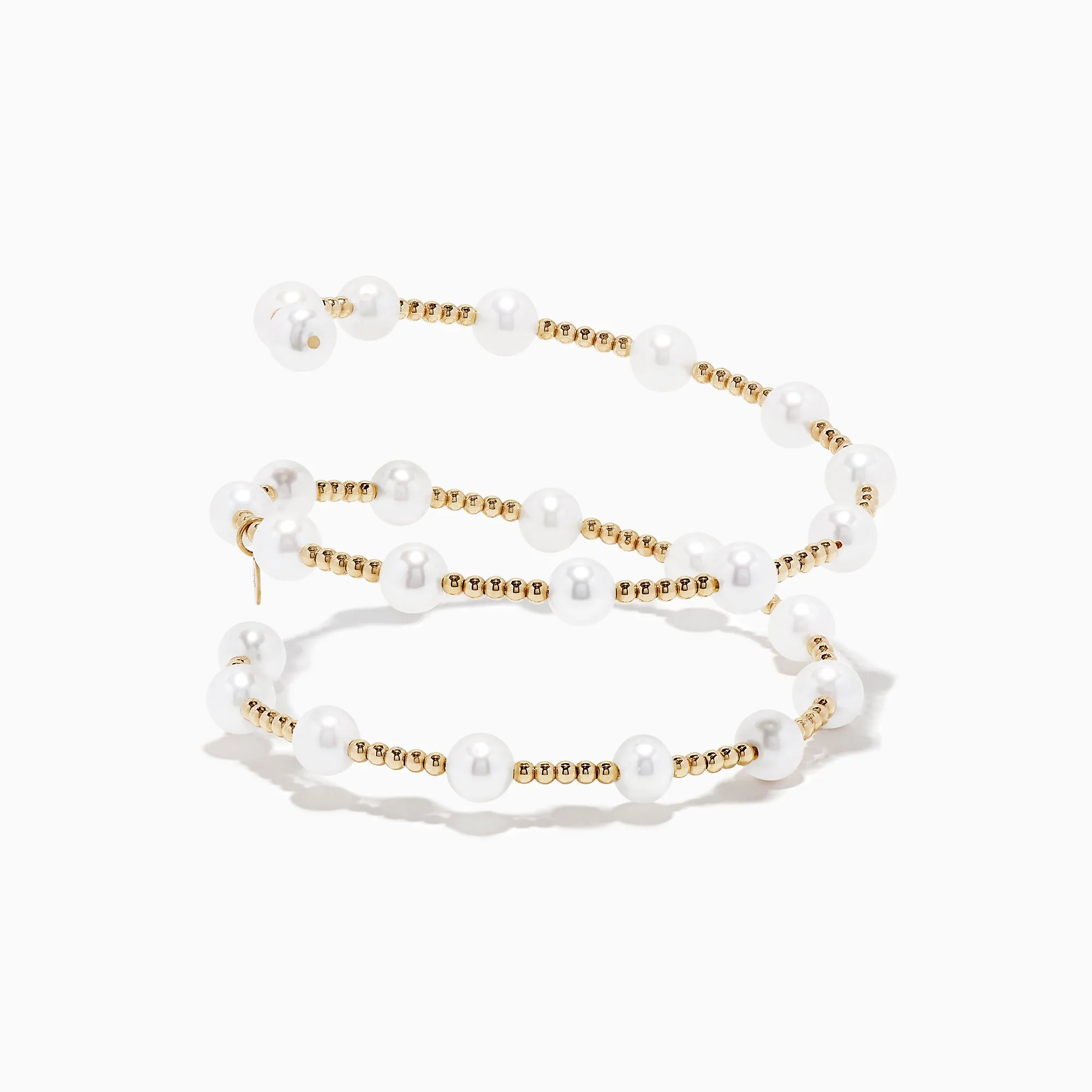 14K Yellow Gold Cultured Fresh Water Pearl Wrap Bracelet