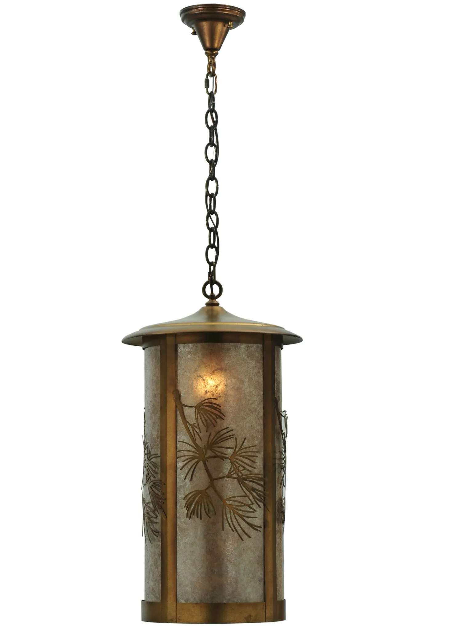 14"W Fulton Lone Pine  Outdoor Pendant