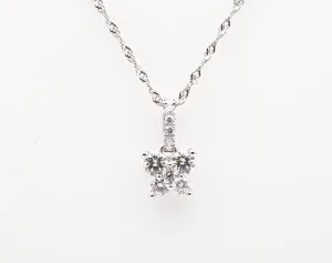 18CT White Gold Butterfly Diamond Pendant
