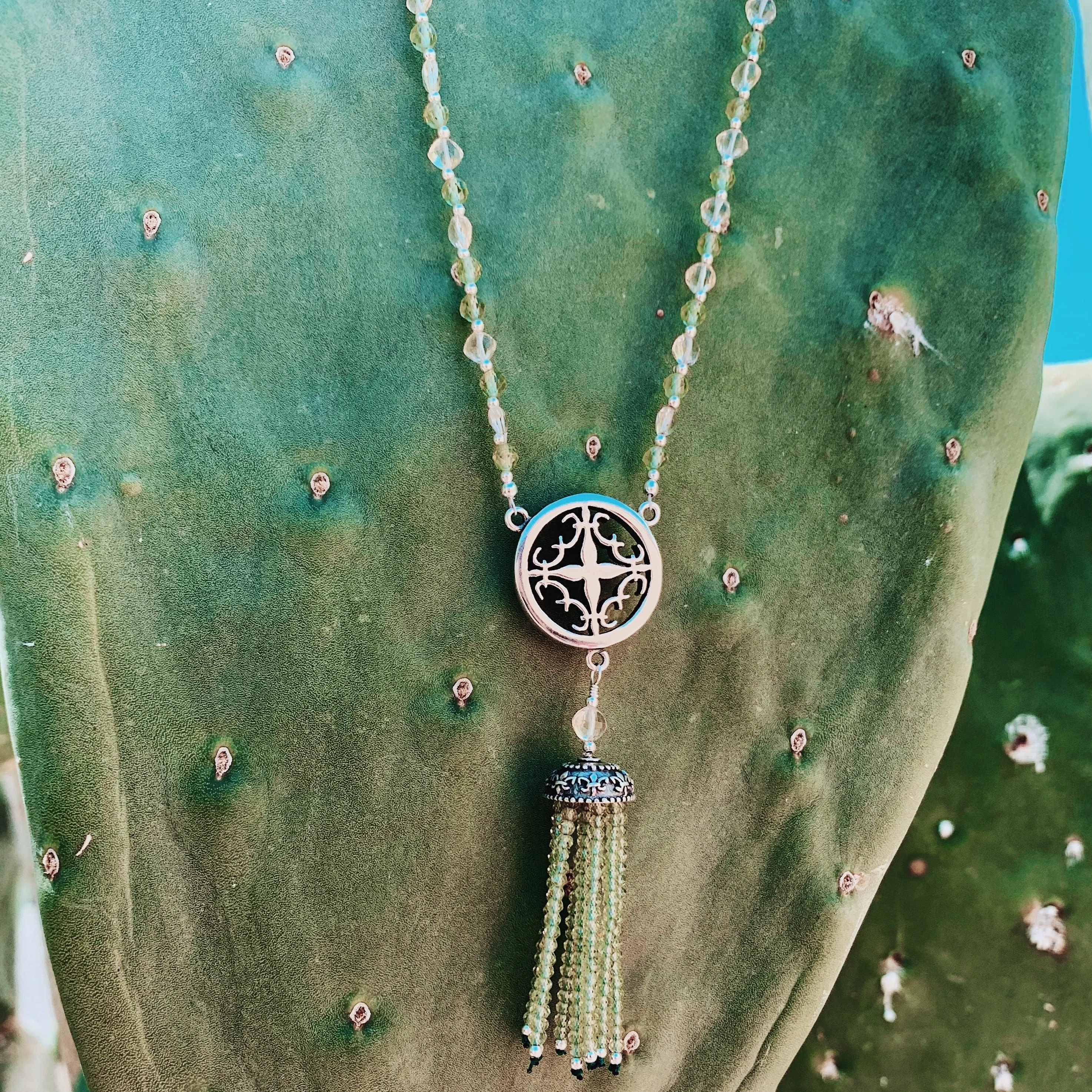 1OAK Intuitive Healing Cali Amulet Signature Tassel Necklace