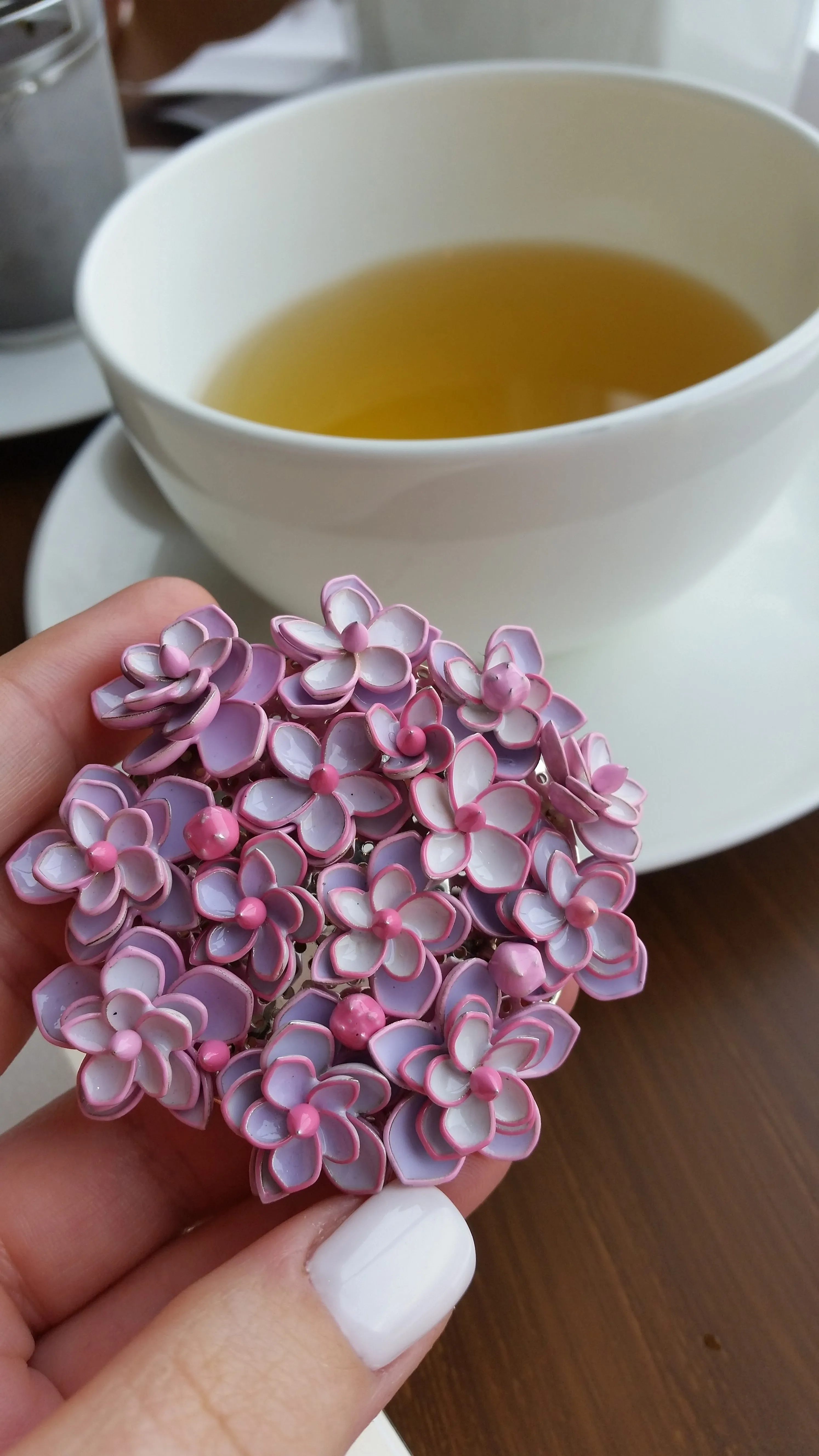 925 Silver Handmade Pink Dreams Brooch (Atelier)