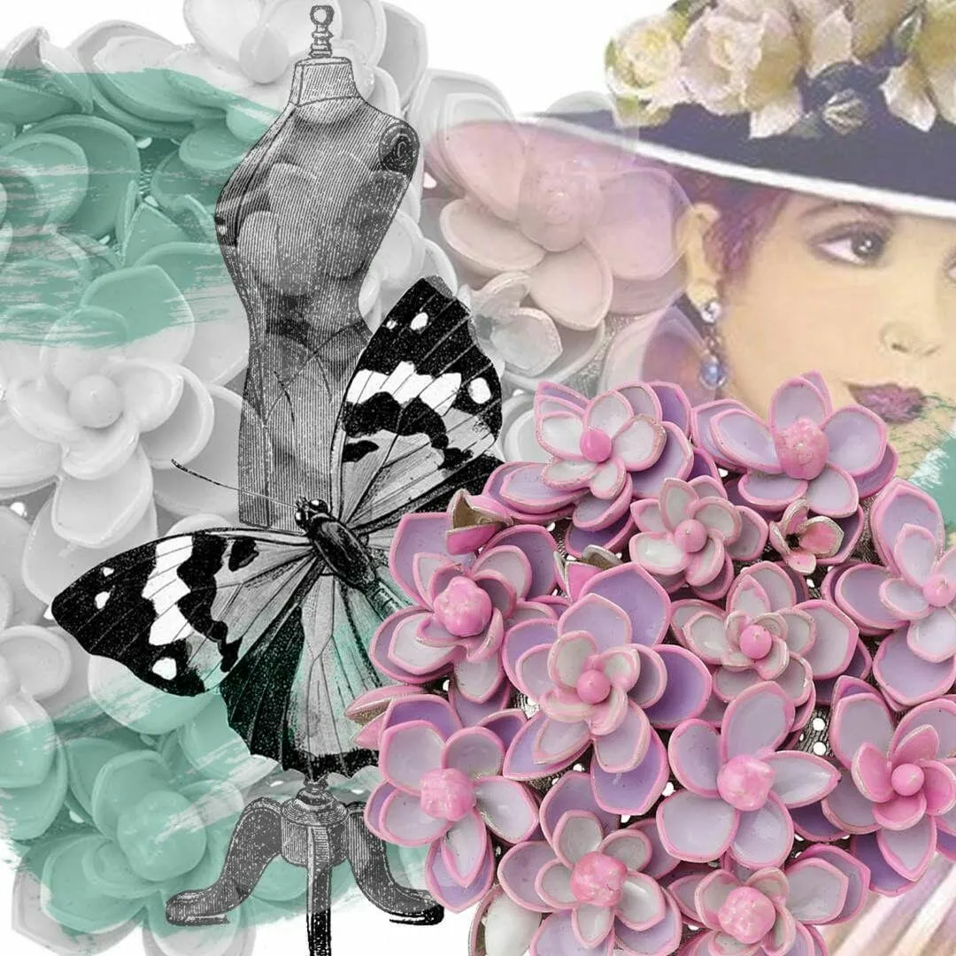 925 Silver Handmade Pink Dreams Brooch (Atelier)