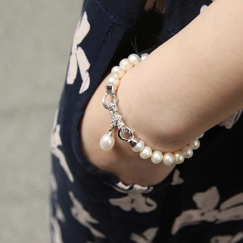 925 sterling silver natural pearl jewelry set