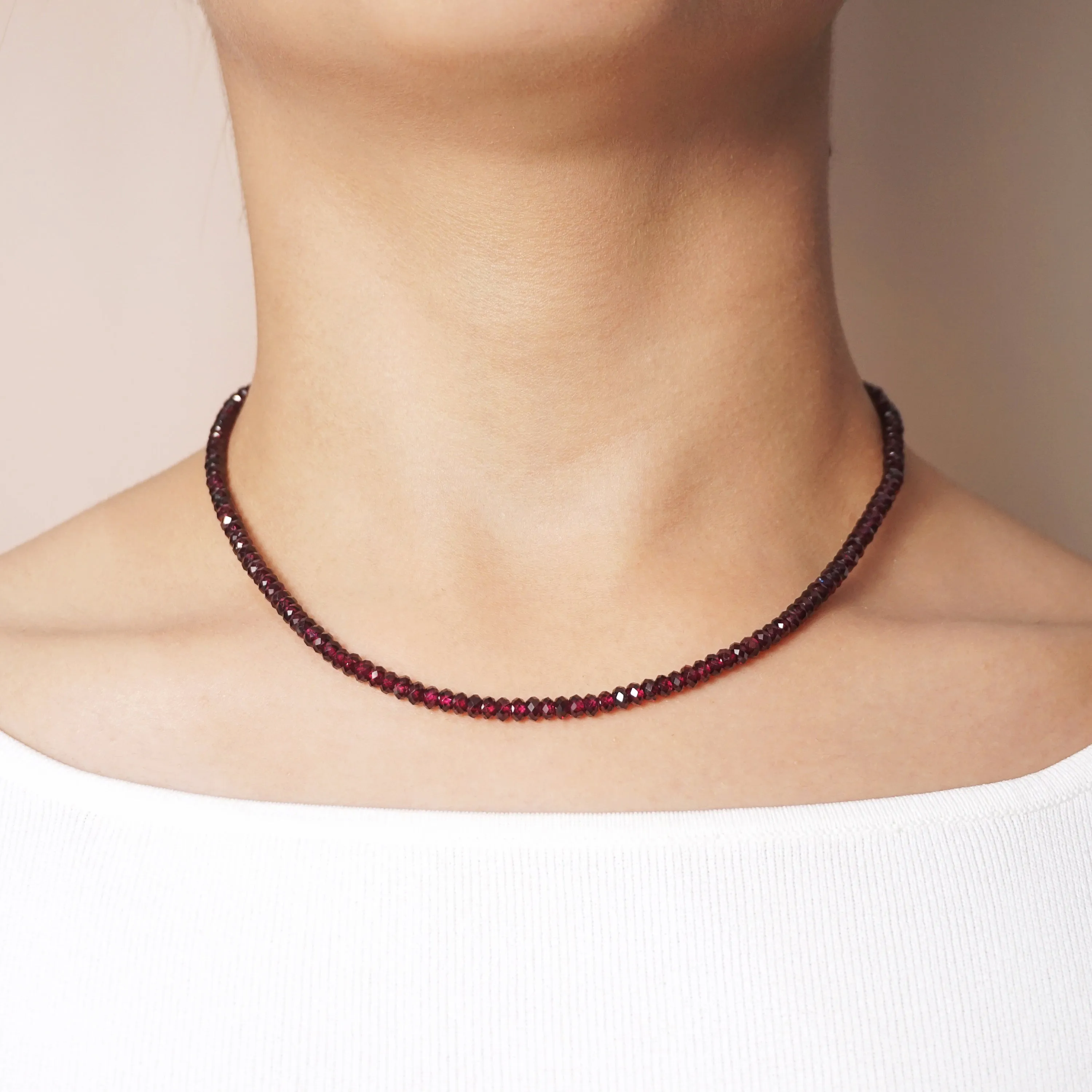 A-Grade Rhodolite Garnet Faceted Rondelle 4.5mm