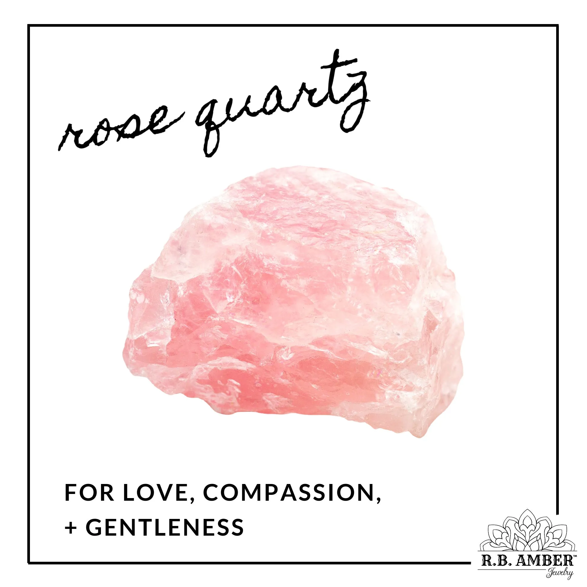 Adults | Rose Quartz   Raw Cognac Amber Bracelet