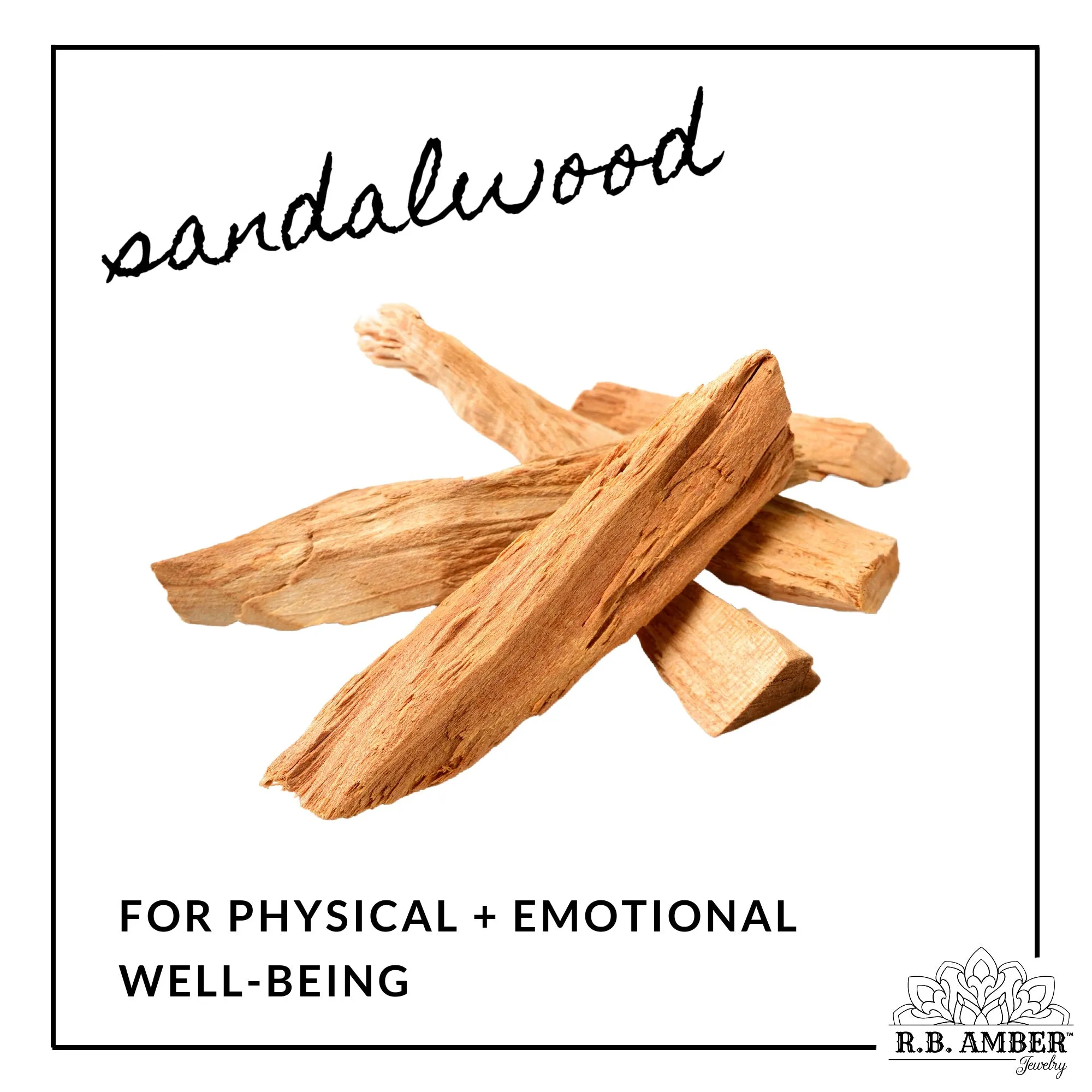 Adults | Sandalwood   Raw Cognac Amber Bracelet