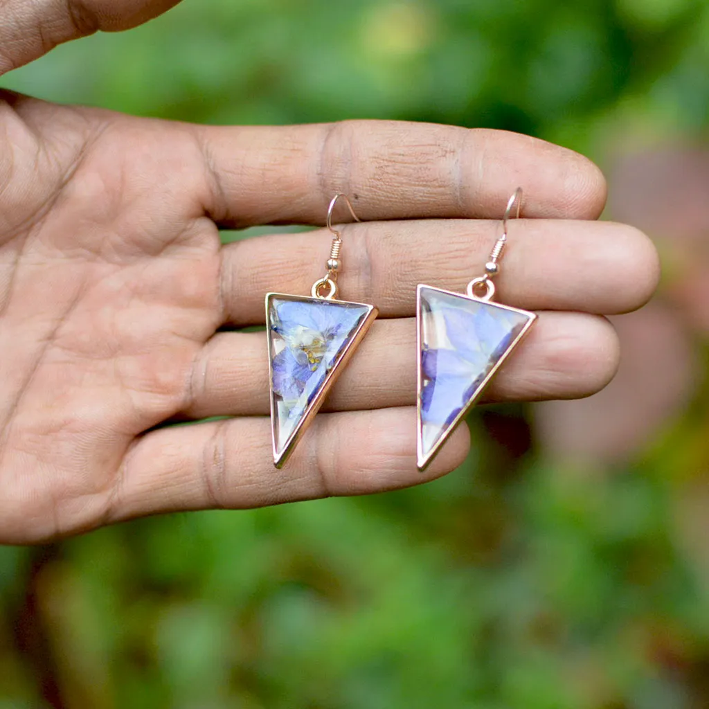 Alluring Lilacs Real Dried Flower Earrings