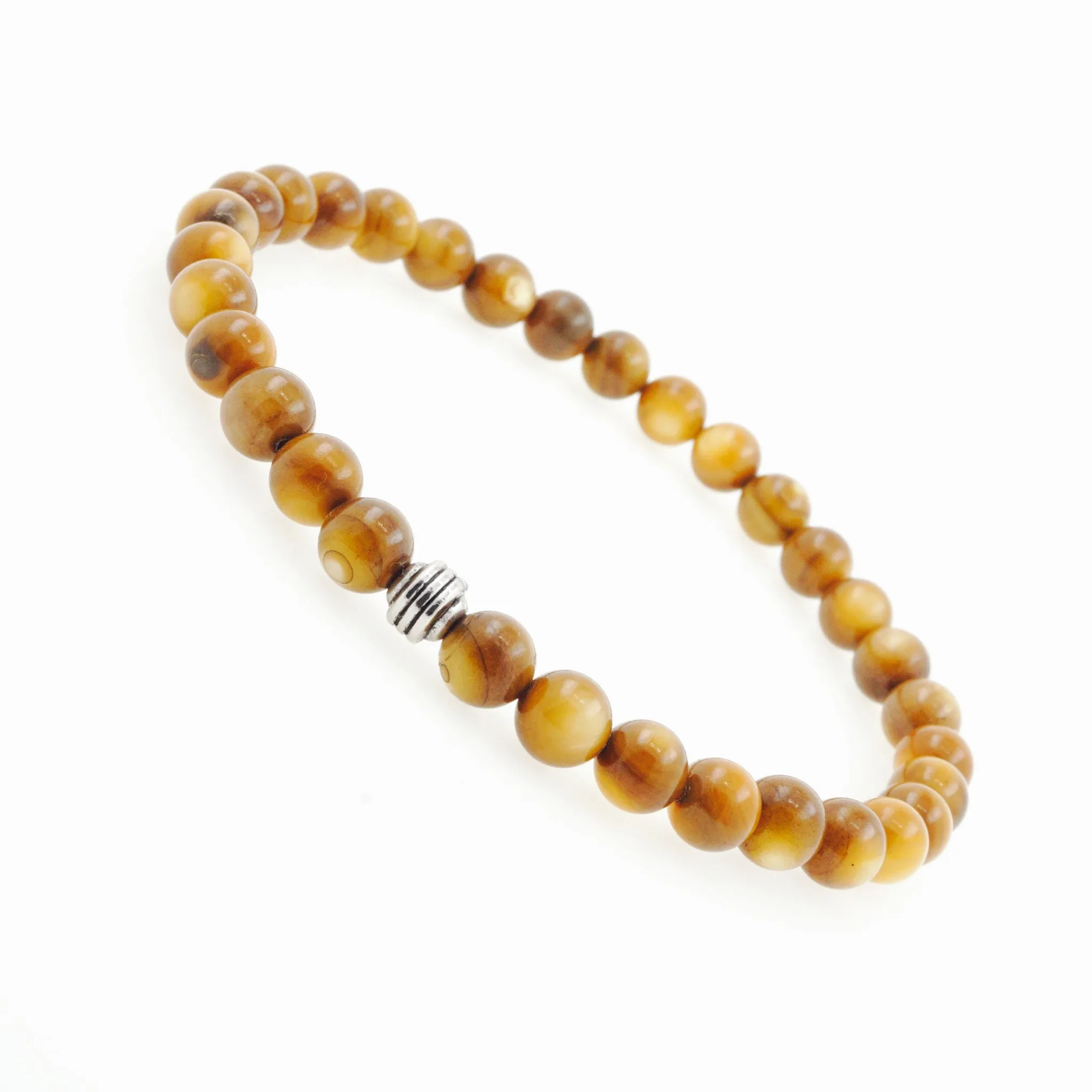 Amber 6mm Beaded Bracelet