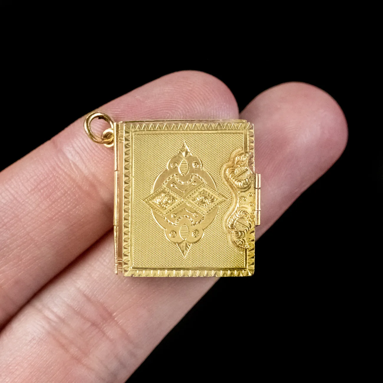 Antique Victorian Family Book Locket 18ct Gold