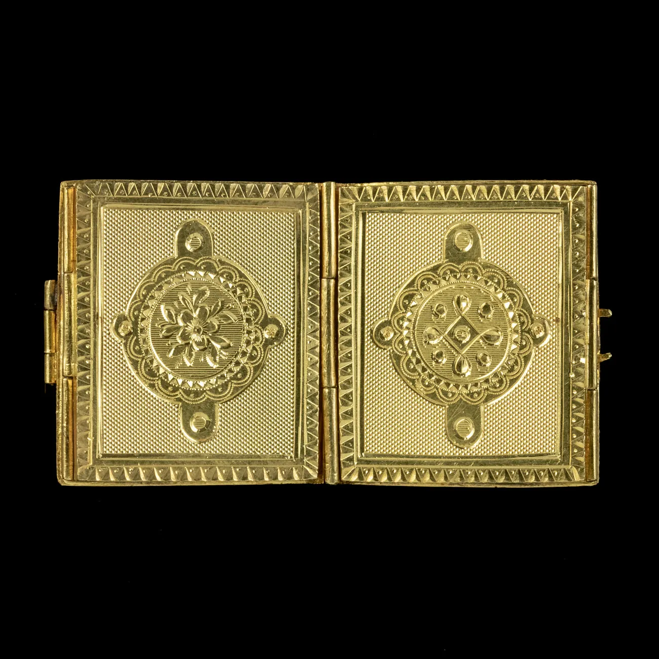 Antique Victorian Family Book Locket 18ct Gold