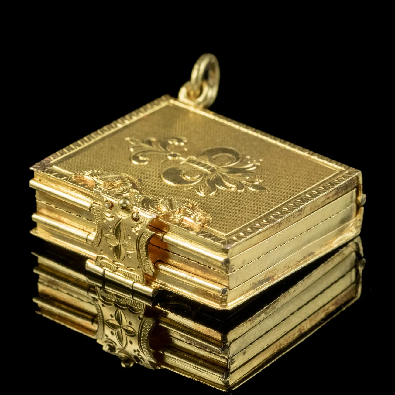 Antique Victorian Family Book Locket 18ct Gold