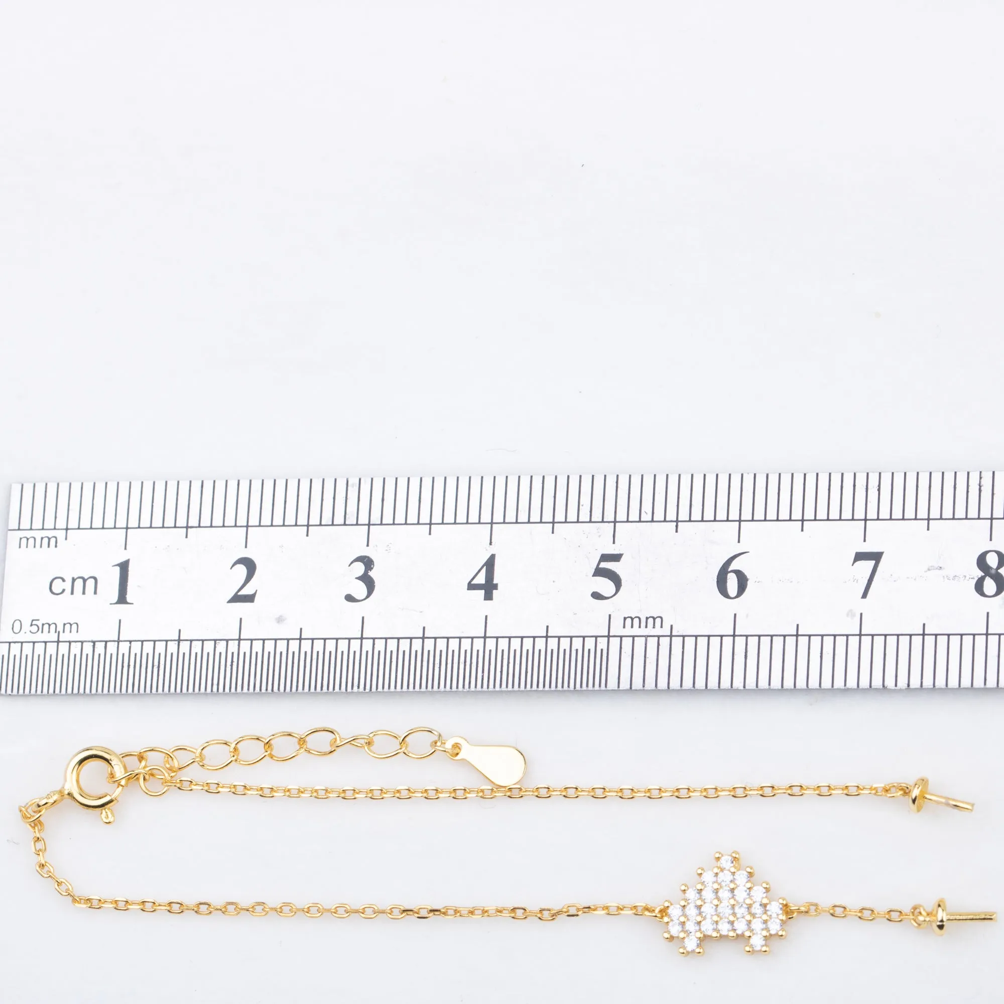 b010208  DIY 7-8mm Natural Freshwater pearl bracelet accessory 925 sterling silver adjustable chain bracelet for women