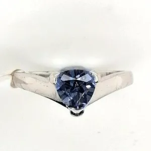 Blue Stone 9ct white gold ring