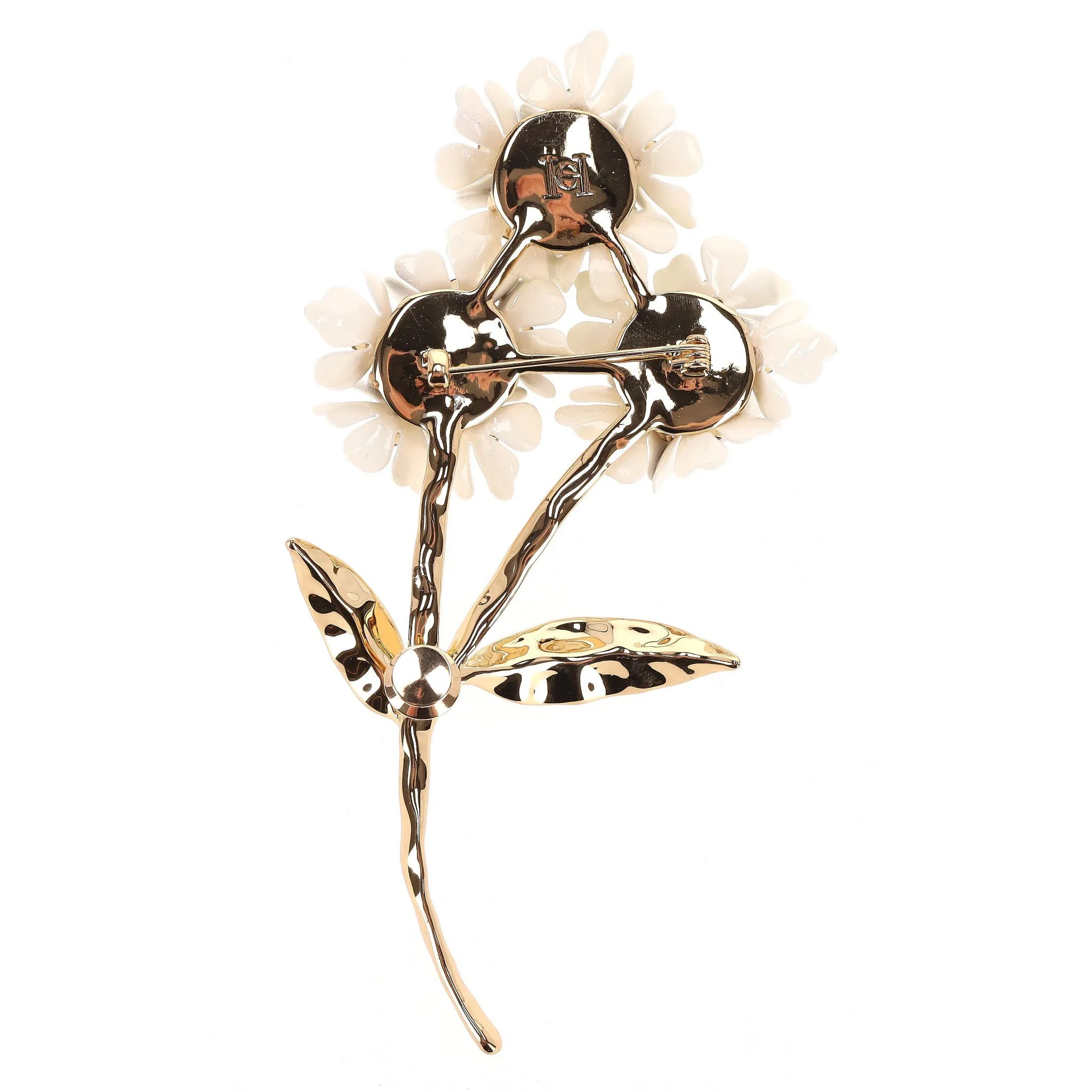 Carolina Herrera Cluster Enamel Flower Brooch