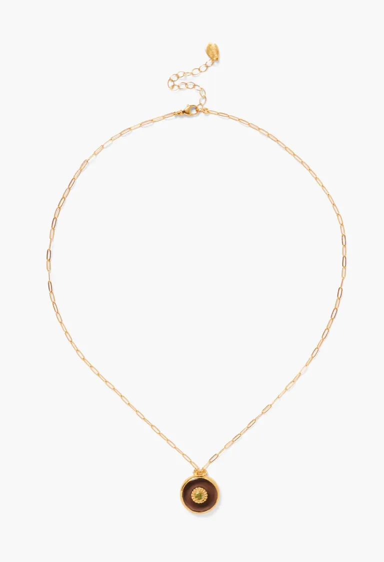 CHAN LUU SMOKEY QUARTZ EYE NECKLACE