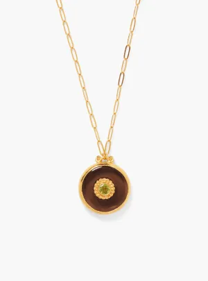 CHAN LUU SMOKEY QUARTZ EYE NECKLACE