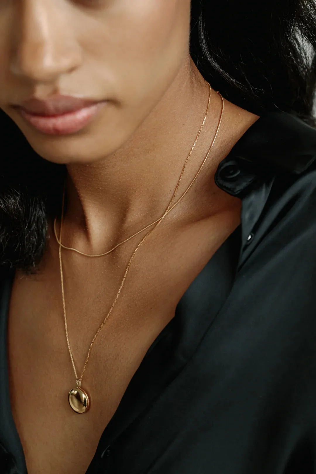 Classic Round Locket Necklace | Lisbeth