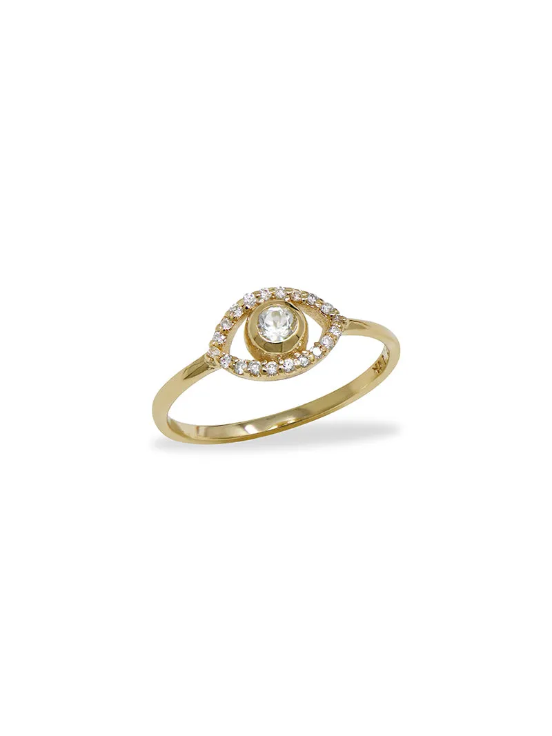 Classique Pavé Evil Eye Ring