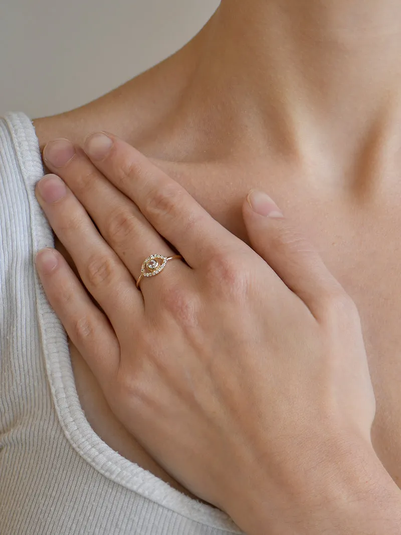 Classique Pavé Evil Eye Ring