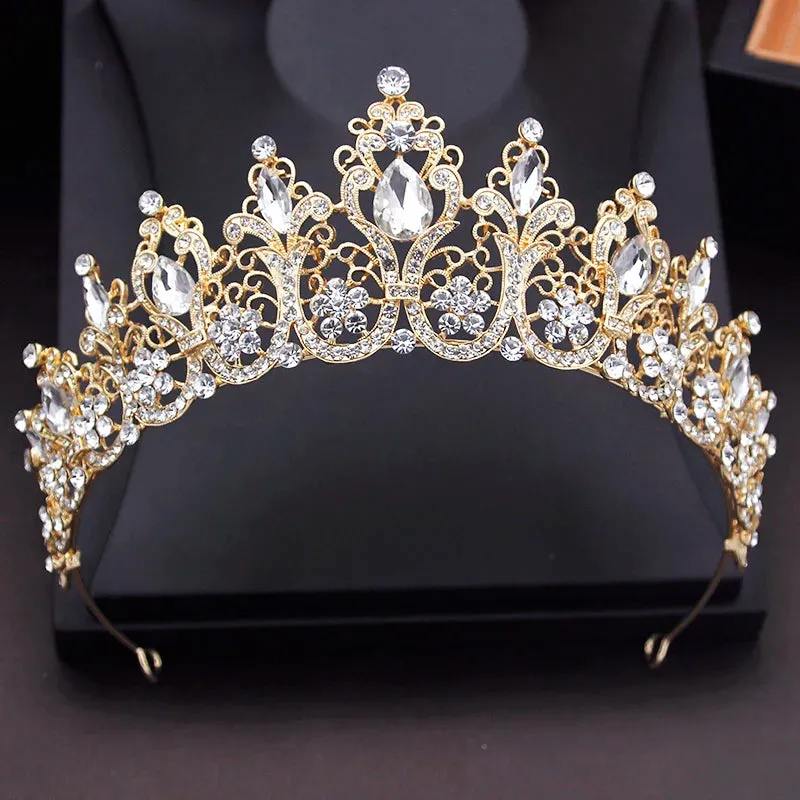 Crystal Tiaras Princess Crown Wedding Birthdays Party Hair Accessory