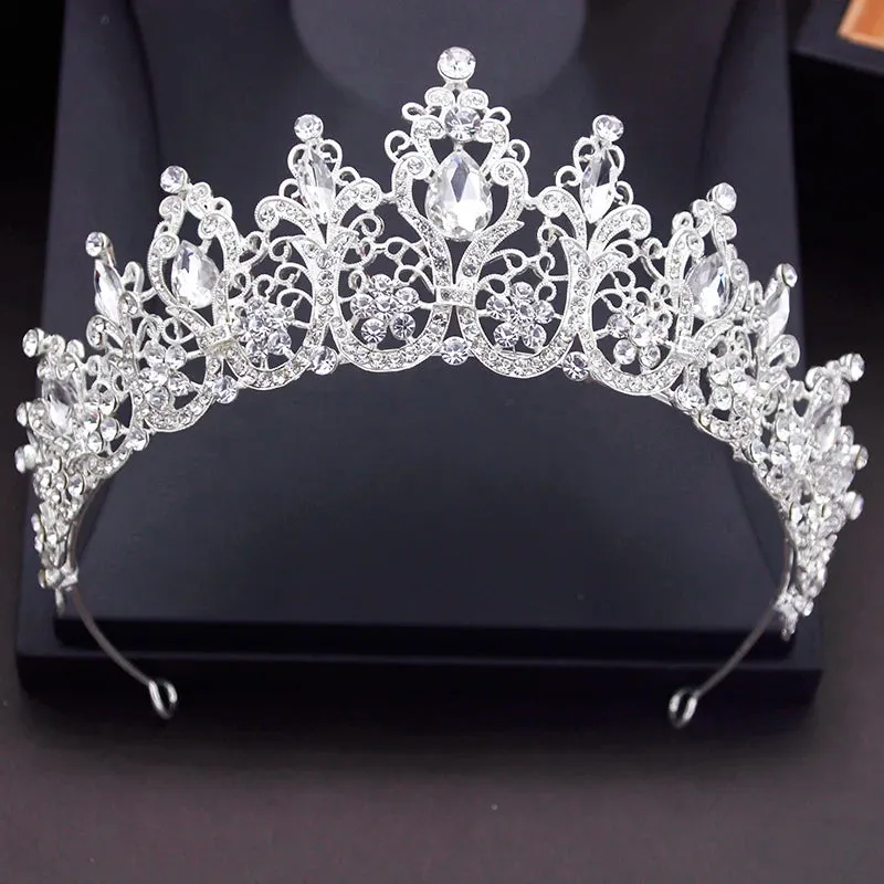 Crystal Tiaras Princess Crown Wedding Birthdays Party Hair Accessory
