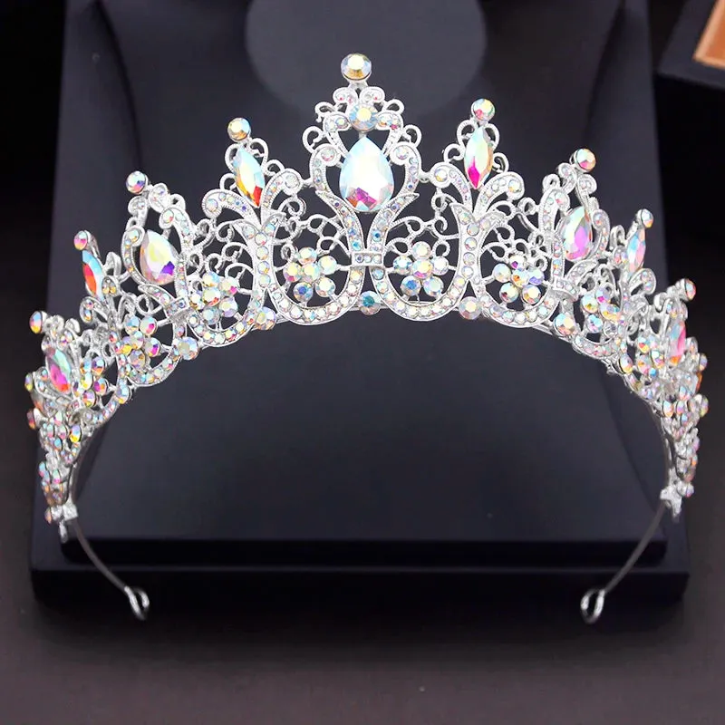 Crystal Tiaras Princess Crown Wedding Birthdays Party Hair Accessory
