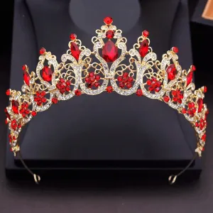 Crystal Tiaras Princess Crown Wedding Birthdays Party Hair Accessory
