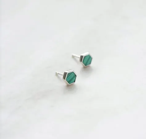 Daisy London Malachite Hexagon ST10_SLV