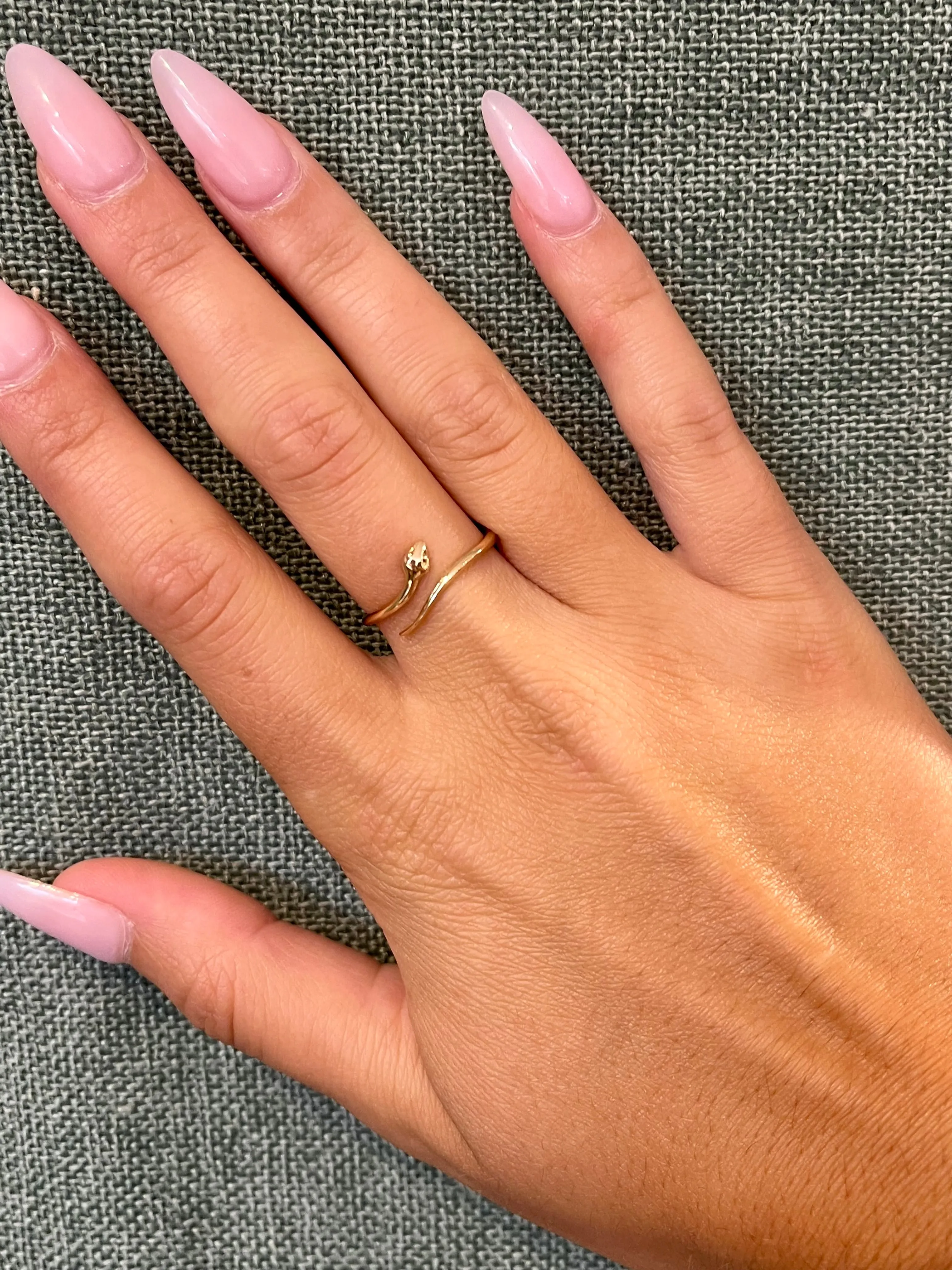 Delicate Snake Ring - Gold Bronze