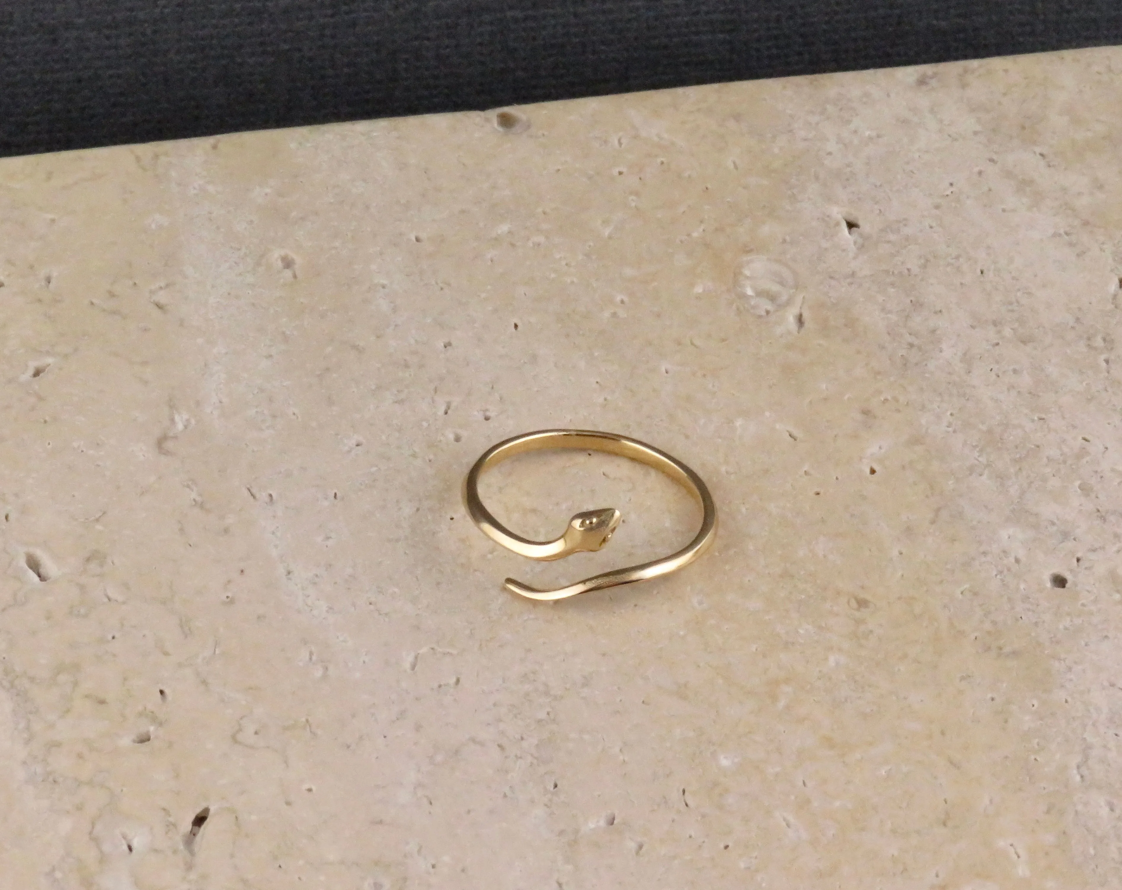 Delicate Snake Ring - Gold Bronze