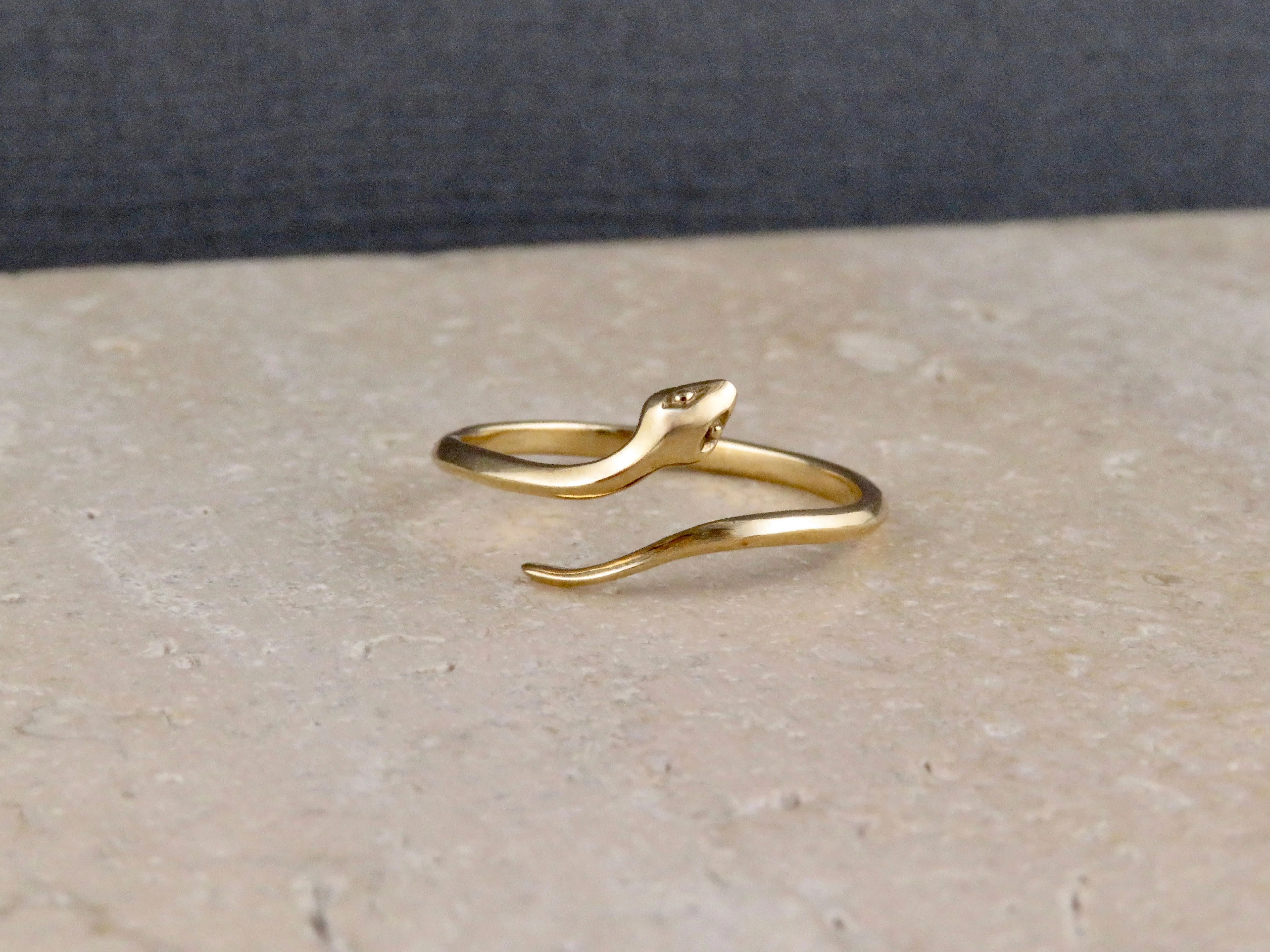 Delicate Snake Ring - Gold Bronze