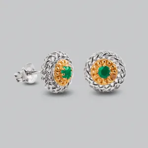 Diamond & Emerald Earrings