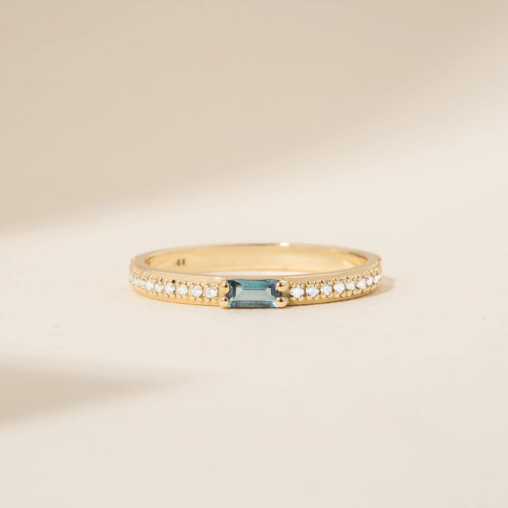 Diamond and Baguette Topaz Ring, Madilyn