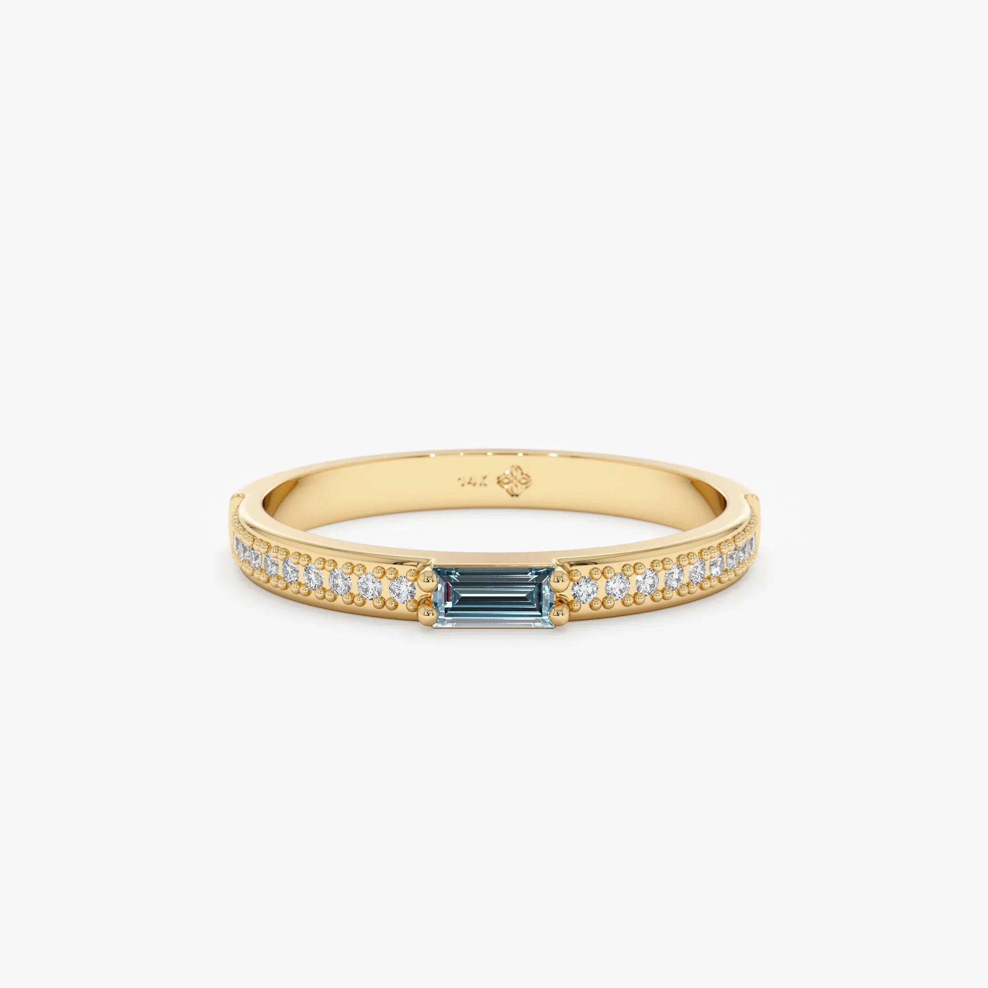 Diamond and Baguette Topaz Ring, Madilyn