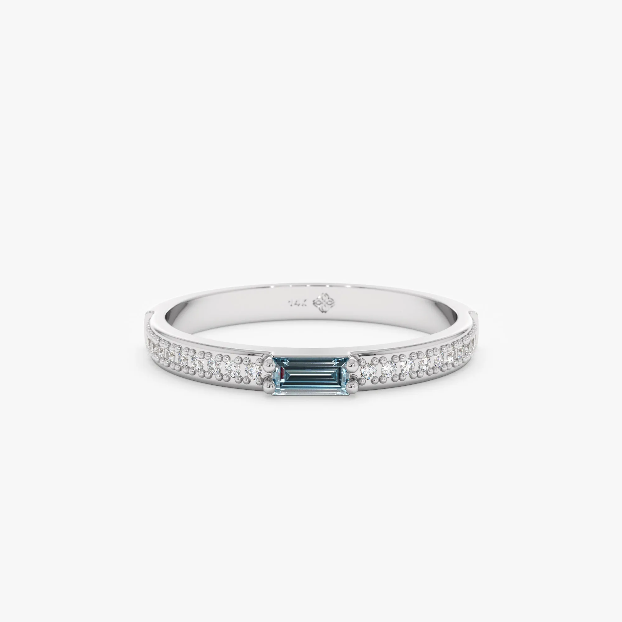 Diamond and Baguette Topaz Ring, Madilyn