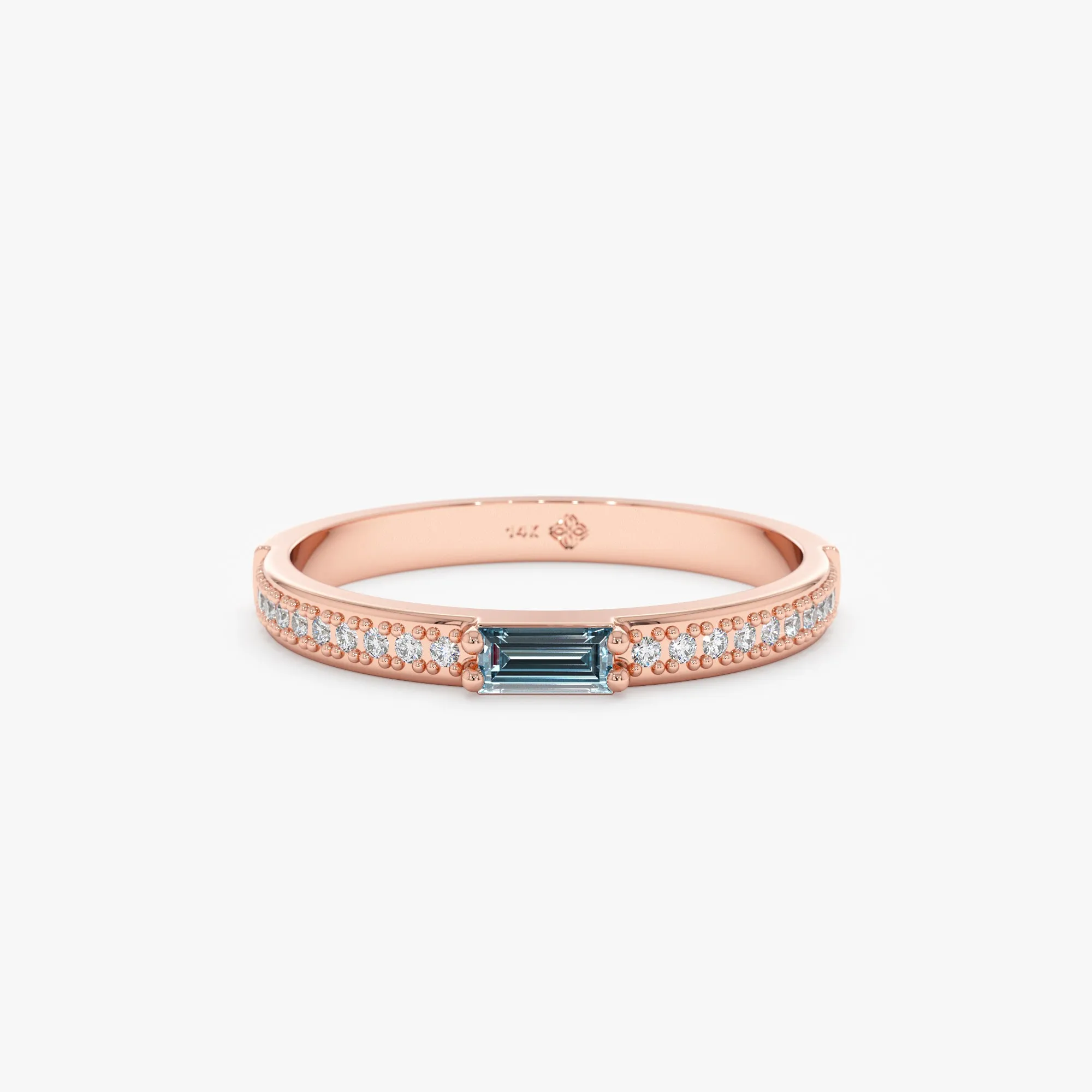 Diamond and Baguette Topaz Ring, Madilyn