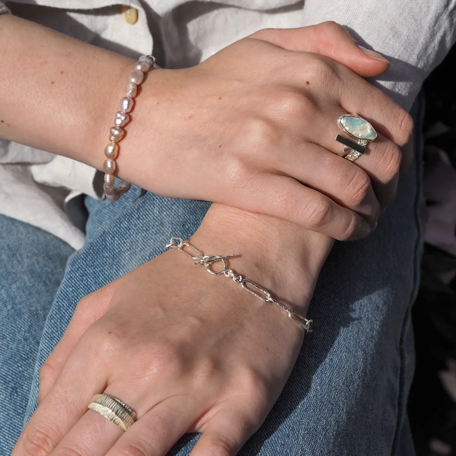 Elenita Pink Keishi Pearl Bracelet