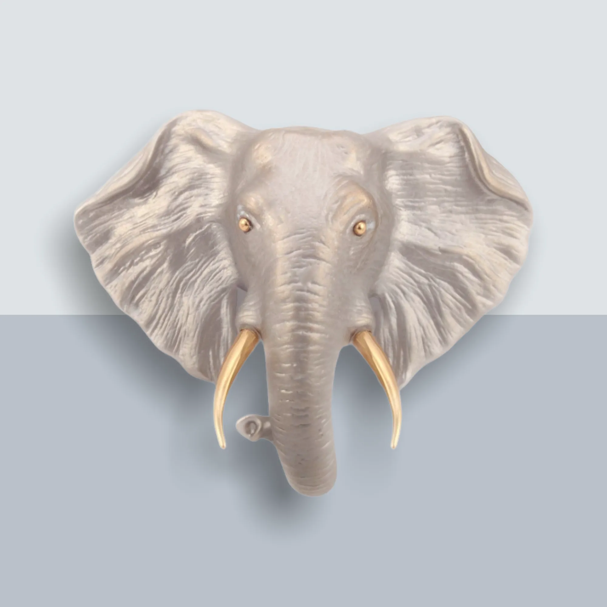 Elephant head brooch by Bill Skinner