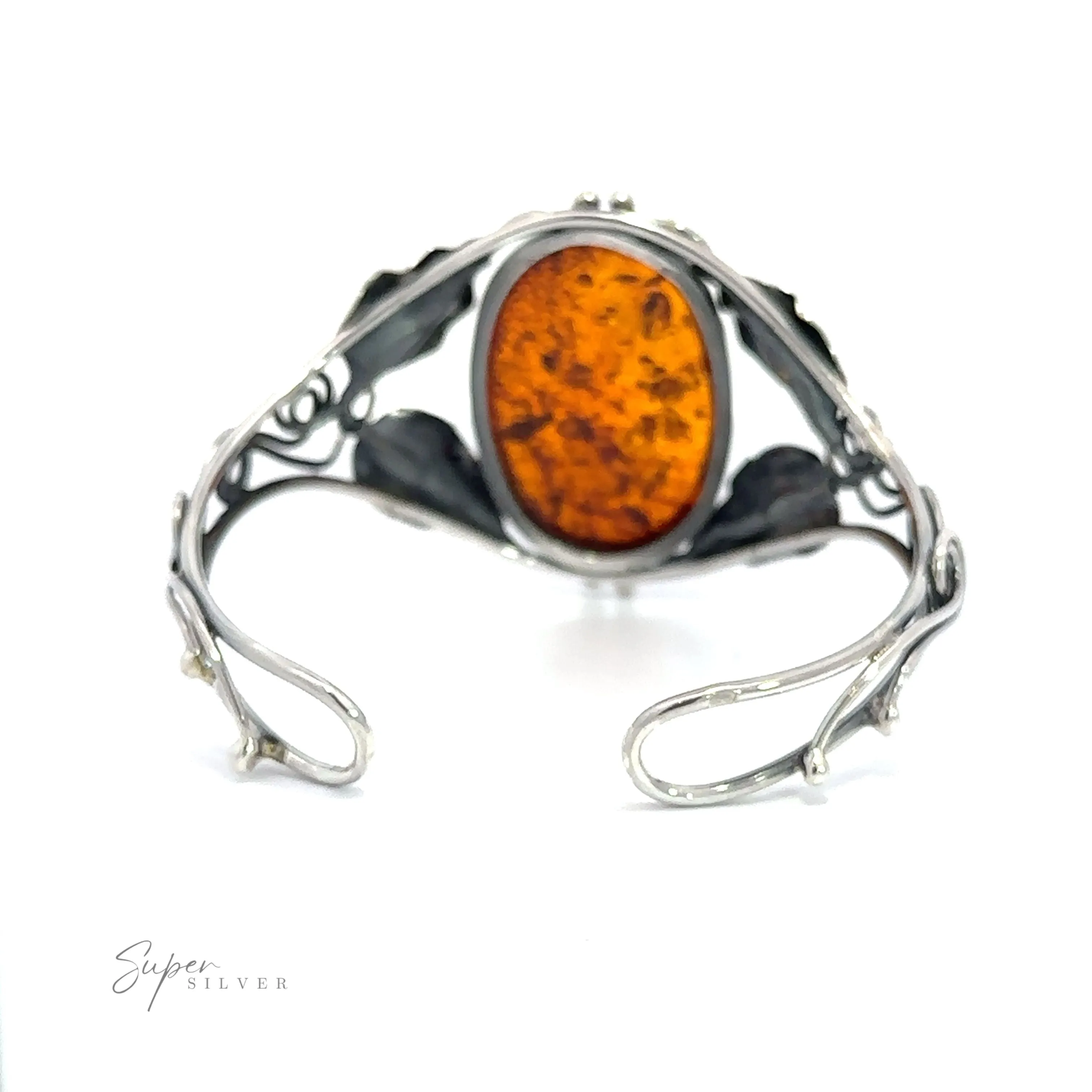 Exquisite Amber Floral Cuff