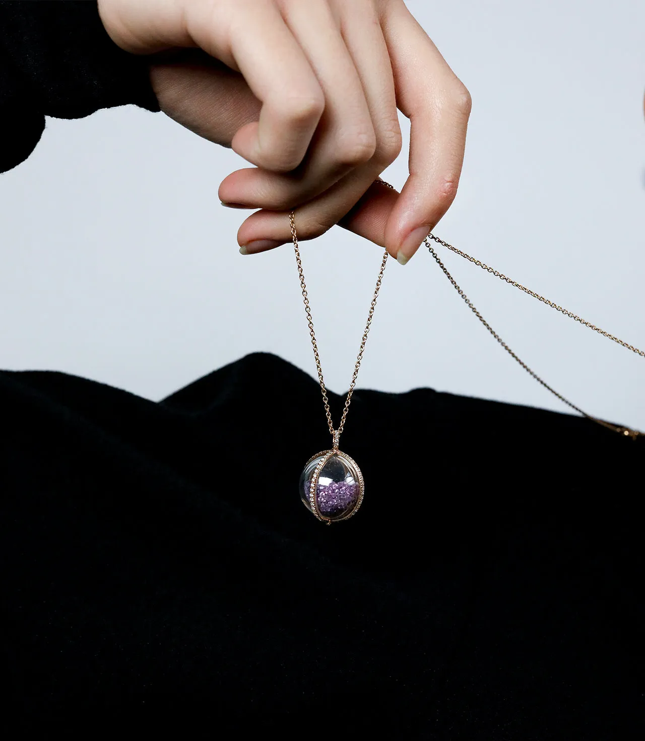 Garnet Globe Necklace