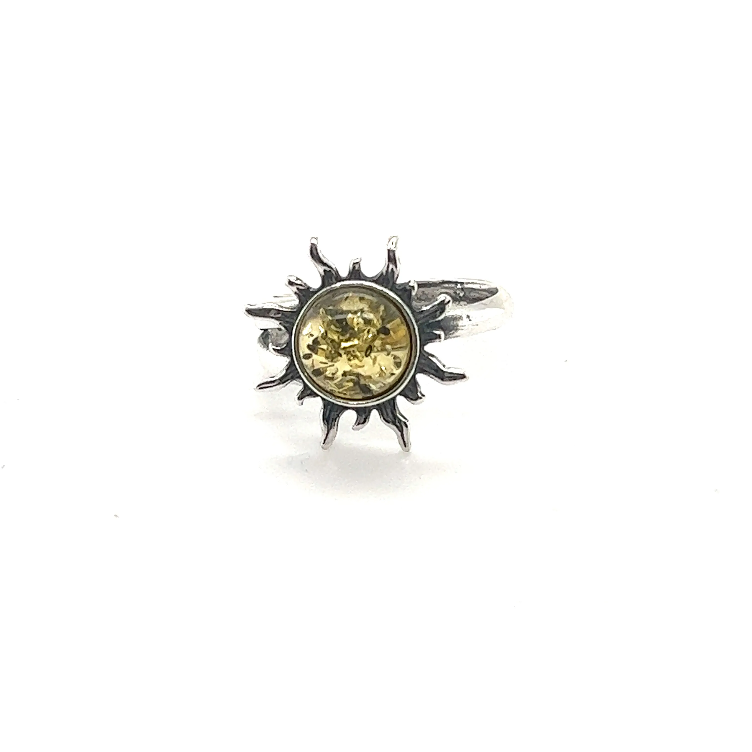 Glowing Amber Sun Ring