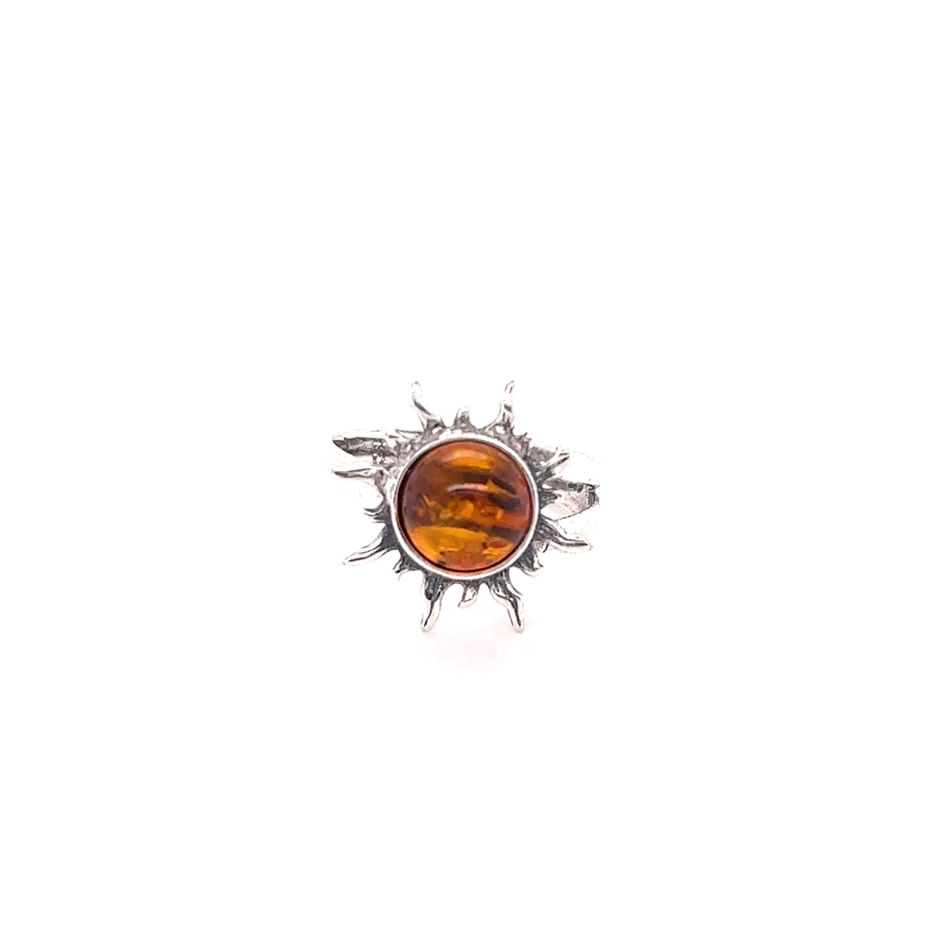Glowing Amber Sun Ring