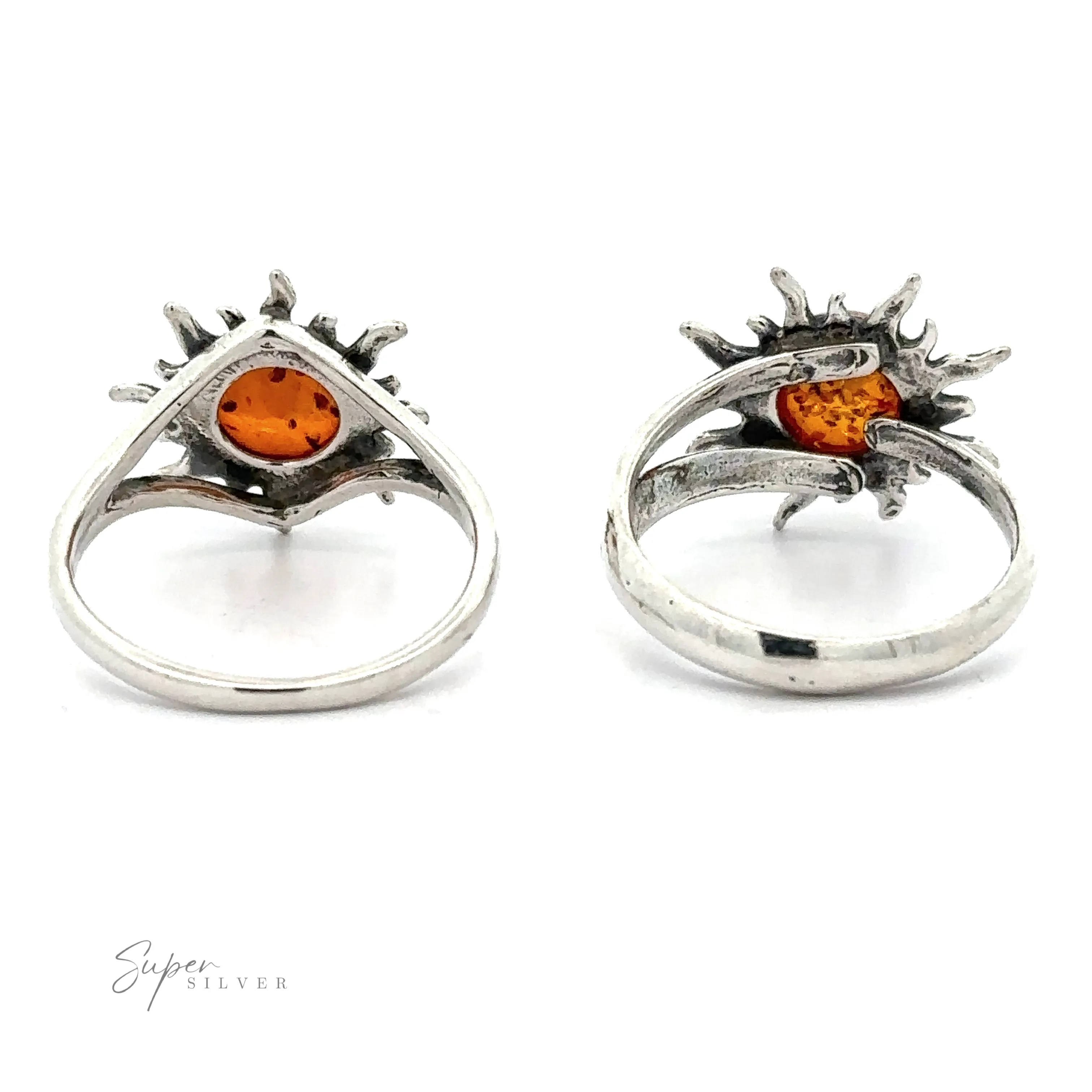 Glowing Amber Sun Ring