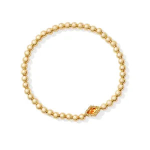 Kendra Scott Abbie Beaded Stretch Bracelet in Marbled Amber Illusion