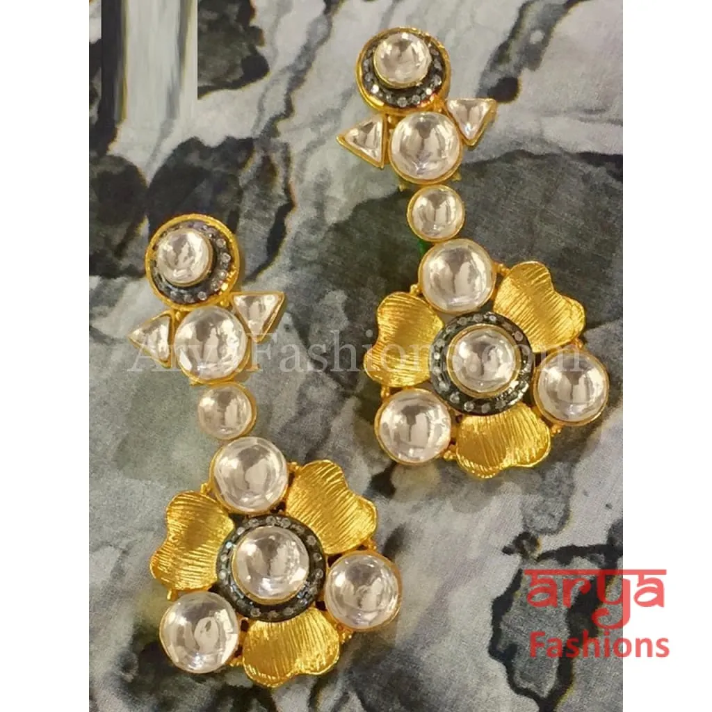 Kundan Long Earrings/Modern Earrings/Party Earrings