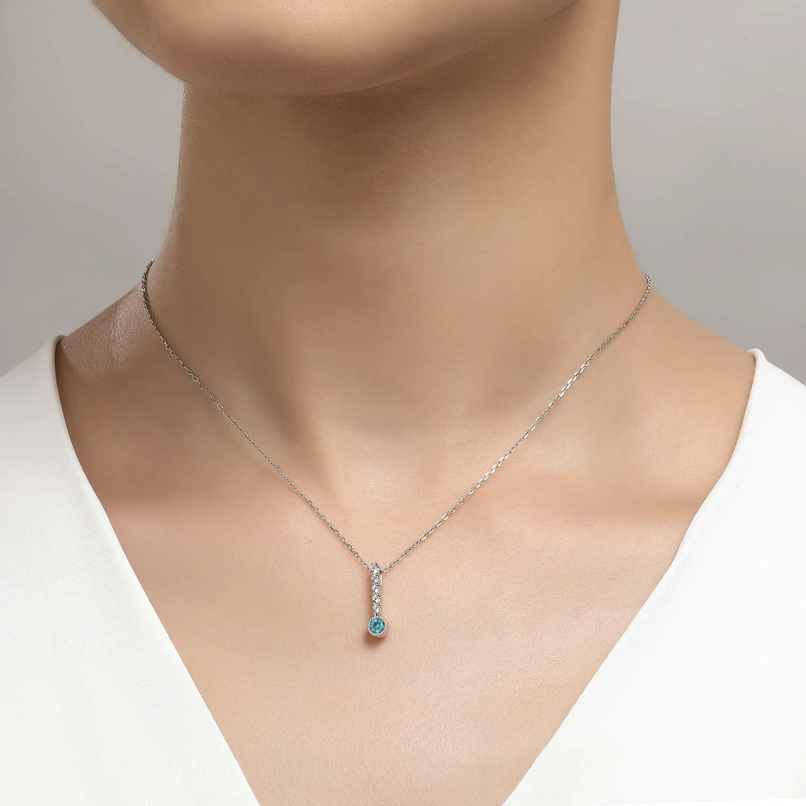 Lafonn December Birthstone Simulated Diamond & Blue Topaz Large Love Pendant BP003BTP